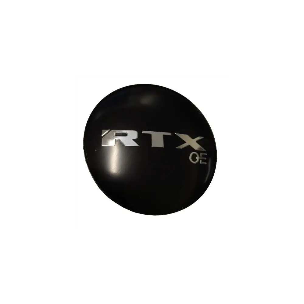 Cap Gloss Black With Rtxoe Chrome Black Background 057K68 - RTI057K68B1OE